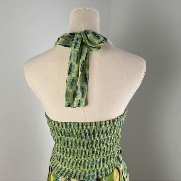 Bisou Bisou Y2K Halter Top Floral Whimsical Fairy Boho 70s Gypsy Hippie Large - Picture 9 of 13